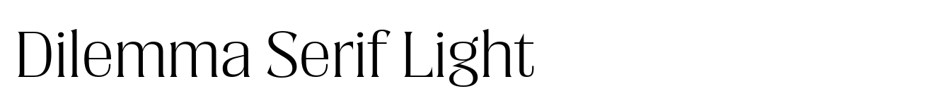 Dilemma Serif Light